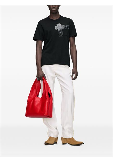 t-shirt taped uomo nera MAISON MARGIELA | S67GC0048 S24575860